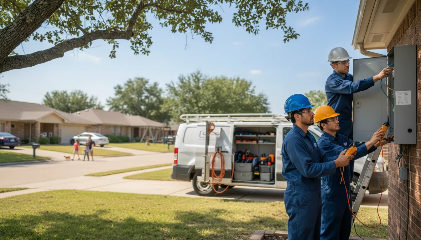 Certified electrician providing emergency electrical services in Kerrick, TX